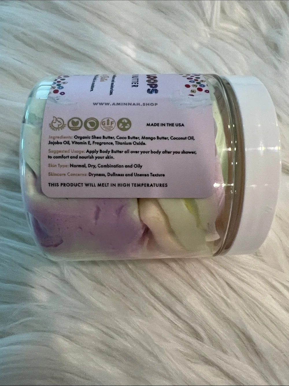 NWT Aminnah Fruit Loops Whipped Body Butter retails $38.00 USD